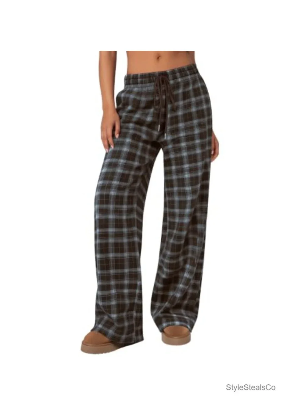 Women's Wide Leg Lounge Pajama Pants with Pockets